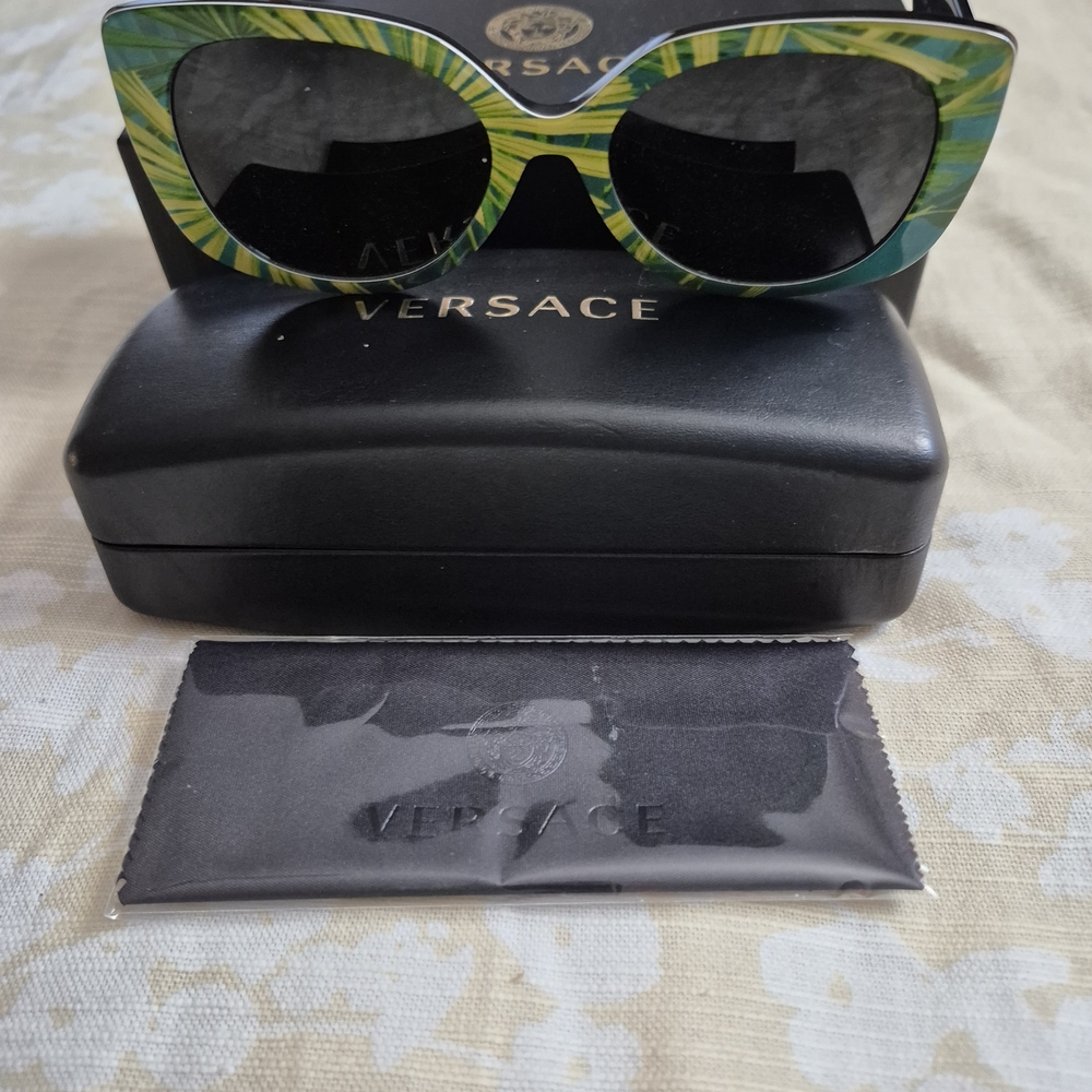 Versace Palm Tropical Pattern Sunglasses